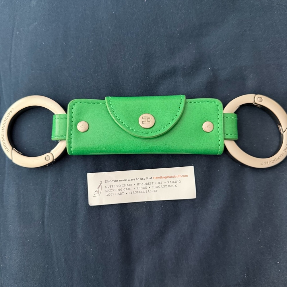 Handbag Hancuff. Never lose your bag again. Cuff your purse to car, carts, etc.